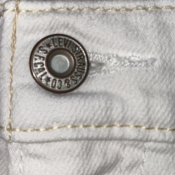 LEVI’S 512 bootcut perfectly slimming high rise wide leg white NEW size 16M - Picture 7 of 16